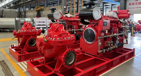 NFPA 20 Τυποποιημένες αντλίες πυρόσβεσης για ανώτερη καταστολή πυρκαγιάς 110-284PSI Head 4500GPM
