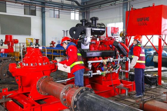 2000GPM Ντίζελ κινητήρας Κεντριφογενής Πυροσβεστική αντλία οριζόντια αντλία